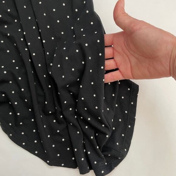 Fighting Eel Hawaii Womens Short Sleeve Mini Dress M Black White Polka Dot - Picture 11 of 11